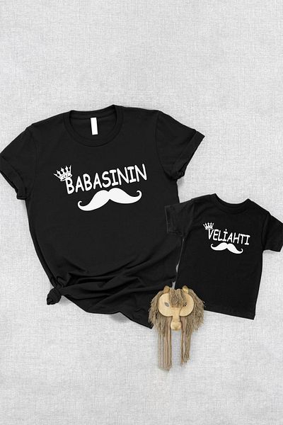 Tshirthane Heir for Father and Daughter - Τιμή ενός αντικειμένου, 2 τεμάχια Επιλογές Τουλάχιστον 2 για να κάνετε συνδυασμό