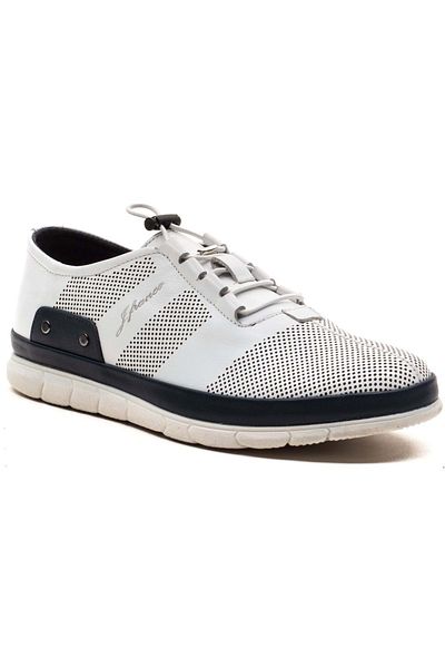 KCMN James Franco 6022 100% piele naturală pantofi casual pentru bărbați alb