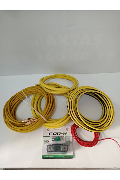 For-X Profesyonel Amfi Kablo Seti 8ga - El Yapımı Rca Kablolu Anfi Kablo Seti...