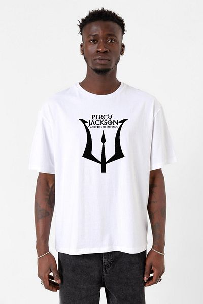 Tshirthane Μπλουζάκι Percy Jackson And The Olympians White Ανδρικό Oversize
