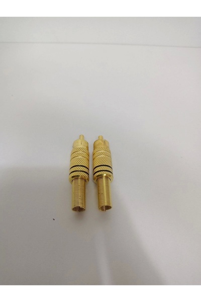 Genel Markalar Rca Konnektör - Erkek Rca Jak - Rca Fiş Erkek Tos - Siyah 2 Adet