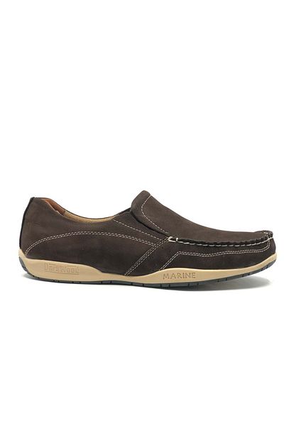 KCMN Darkwood Marine 100% Genuine Leather Elastic 51101 Men's Shoes Brown