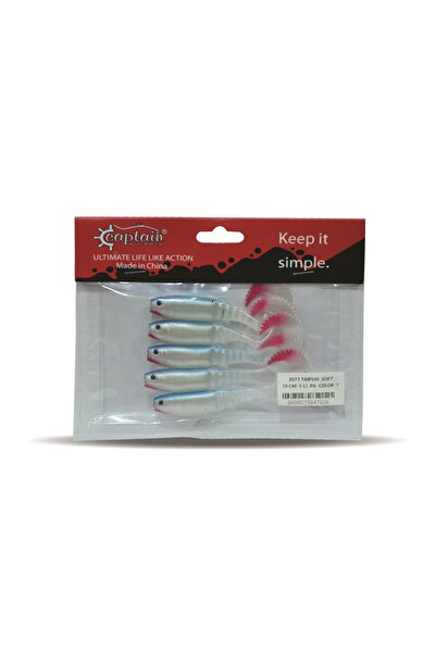 CAPTAIN 3571 Taifun Soft 10cm Levrek Silikonu 5'li Paket Suni Yem 7