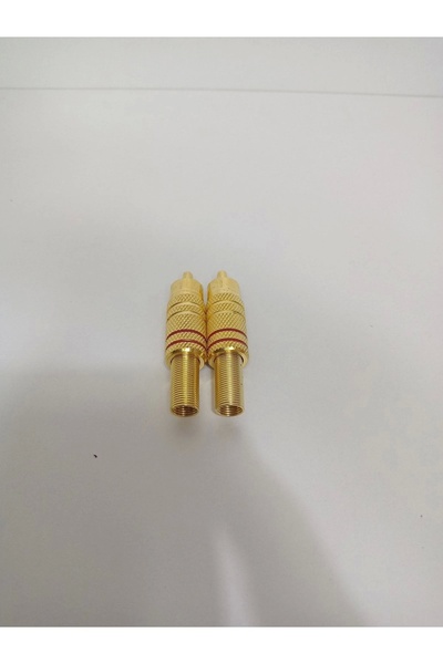 FullSound Rca Konnektör - Erkek Rca Jak - Rca Fiş Erkek - Kırmızı 2 Adet