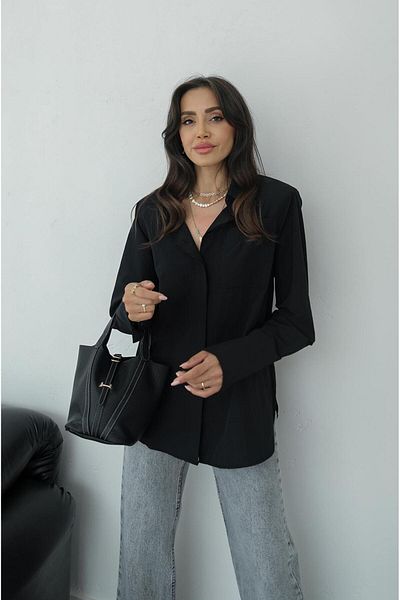 Havoş Rope Tied Black Shirt