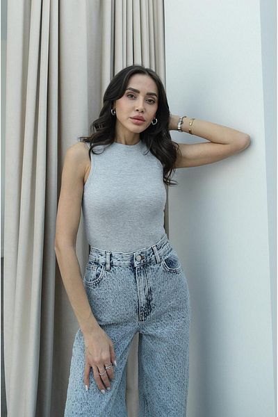 Havoş Gray Halter Neck Corded Athlete