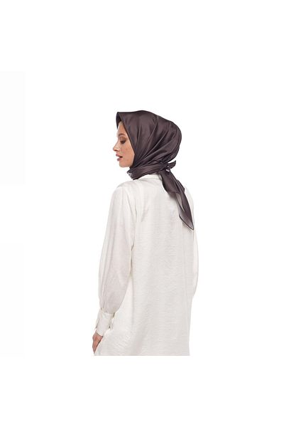 ipekevi Μασίφ Twill Silk Φουλάρι - Καστανέ