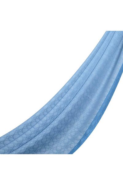 ipekevi Σάλι με μονόγραμμα τεσσάρων εποχών Baby Blue
