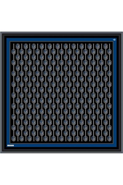 Armine Eșarfă neagră din twill de mătase - Nostalgia 8822-51