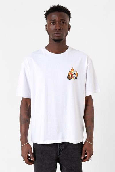 Tshirthane Casper The Friendly Ghost Life Goal Λευκό ανδρικό μπλουζάκι μεγάλου μεγέθους