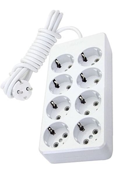 Depa Topraklı Grup Priz 8'Li 2 Metre Kablolu (3*1,5)