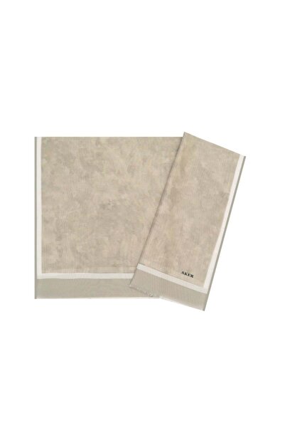 Aker Yaz Serinliği İpek Koton Şal - 7208777-431 Taş