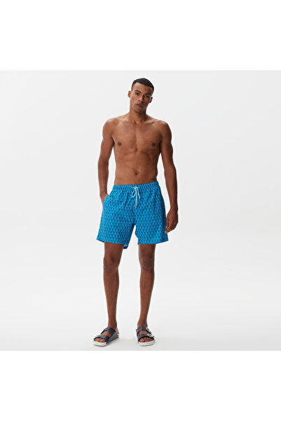 Nautica Erkek Mavi Baskılı Deniz Şortu