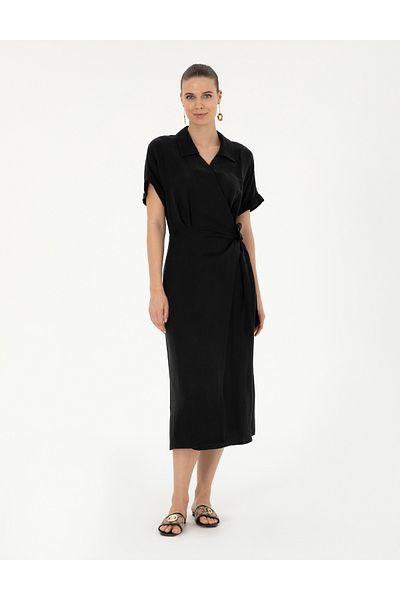 Pierre Cardin Black Comfort Fit Woven Dress 50283470 -Vr046