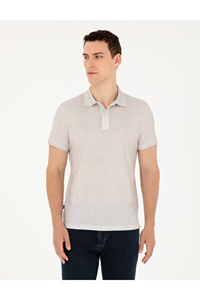 Pierre Cardin Bej Slim Fit Tişört 50288926-VR011