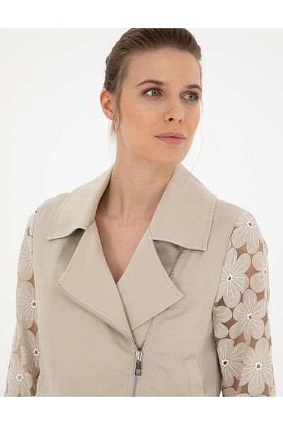 Pierre Cardin Sand Crop Top Trench Coat 50292051 -Vr085
