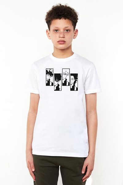 Tshirthane My Hero Academi Anime Class 1a Băieți Alb Copii Bicicletă Tricou