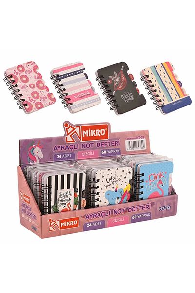 Mikro Nt-03 Notepad with Bookmark 60 YpStriped (1 Piece)