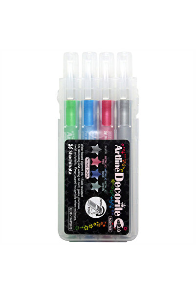 artline Decorite Metallic Renk 3.0 Mm 4'lü Marker Kalem Edf-3/4psh3