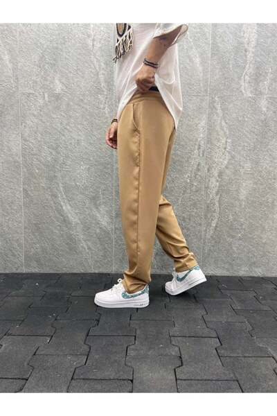 FıttingRoom Parachute Fabric Elastic Waist Earth Trousers
