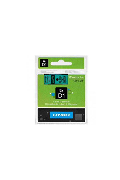 Dymo 12mmx7m Şerit Yeşil/siyah (D-45019)