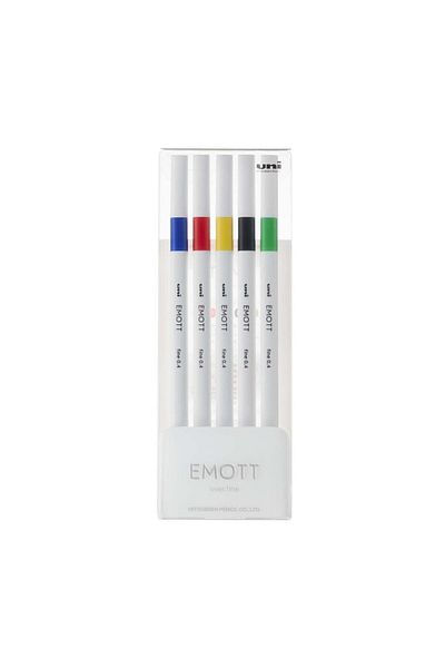 Uni Posca Uni-ball Emott 0.4 Fine Acrylic Tip Pen Set of 5 Pem-sy/5c No:1