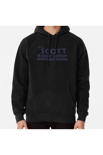 Hvit Stein Φούτερ Keith Scott Body Shop Hoodie – One Tree Hill, φούτερ με στάμπα Lucas Scott