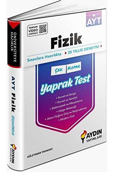 Aydın Yayınları Aydın Yayınları Üniversiteye Hazırlık Ayt Fizik Yaprak Testleri