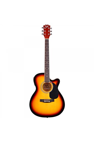 Angel AFG100CE-SB Sunburst Cutaway Elektro Akustik Gitar