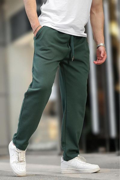 Madmext 6554 Model Green Adjustable Waist Sweatpants