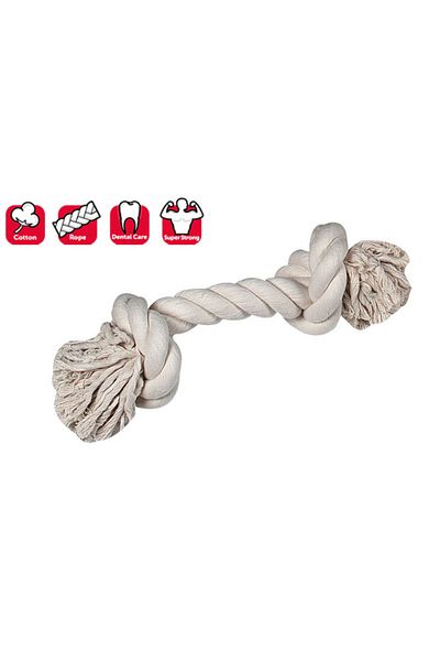 Karlie Flamingo Karlie 2 Knotted Rope Dog Vote. M 30 cm White