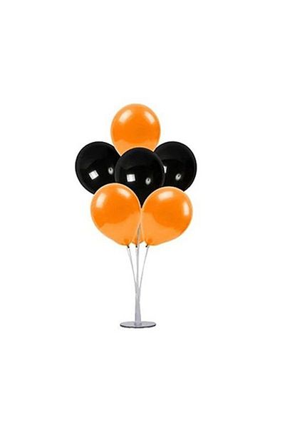 Partioutlet Black - Orange Footed Balloon Stand Set