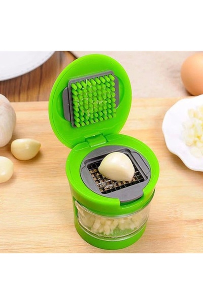NW NessiWorld Practical Garlic Onion Grater with 2 Different Blades and Chamb...