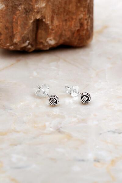 Sümer Telkari 4 Mm Küçük Boy Sarma Elişi Oksitli Gümüş Küpe 7068