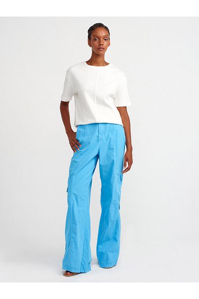 Dilvin 70960 Model - Blue Cargo Pocket Trousers
