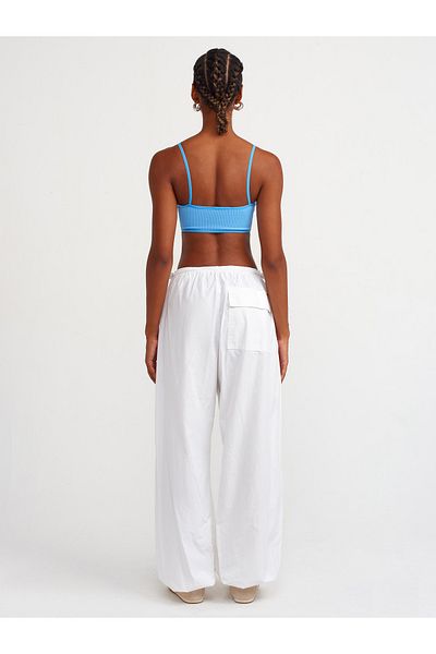 Dilvin 70935 White Parachute Pants