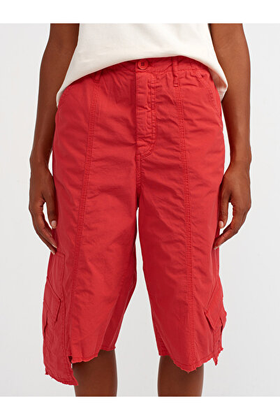 Dilvin 70969 Kargo Cepli Şort-Kırmızı