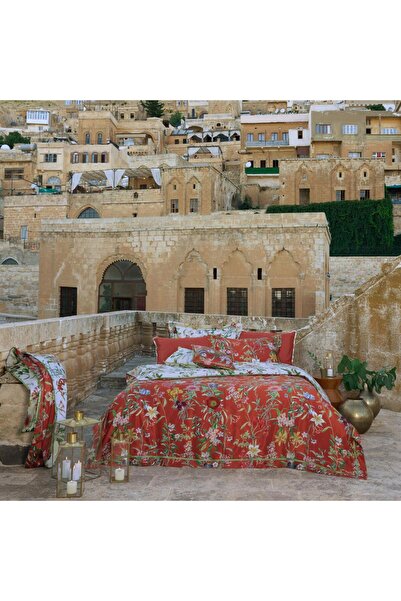 Sarev Epıros %100 Ipek Saten Çift Kişilik Nevresim Takımı Taba