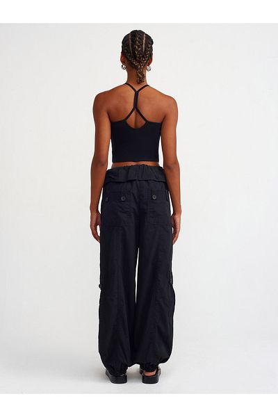 Dilvin 70928 Black Cargo Pants - Pocketed