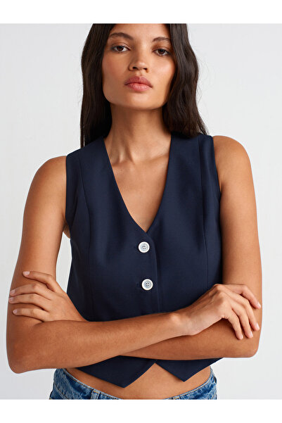 Dilvin 60560 Model - Short Custom Made Vest, Navy Blue