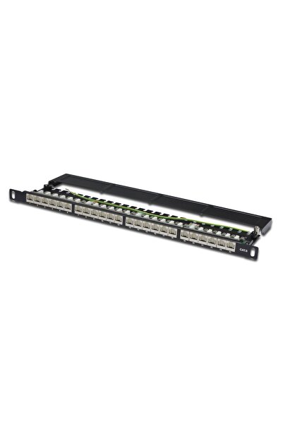 Assmann Digitus 19 Inch 24 Port Cat.6 Patch Panel, Zırhlı (SHİELDED), Siyah R...