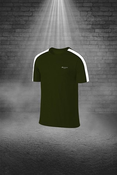 POSEIDON STORM Ανδρικό χακί Dri-Fit ύφασμα μονόχρωμο άνετο μπλουζάκι με κοντό μανίκι με σορτς κάτω μέρος για τρέξιμο (S -3XL)