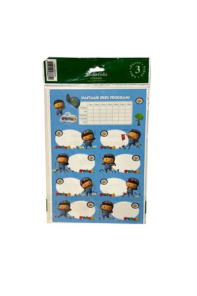 PEPEE School Label with Course Schedule 3 pcs