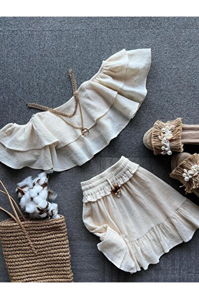 TamSeninTarzin Andreea Astarlı Kirinkıl Mini Şort Etek Takım