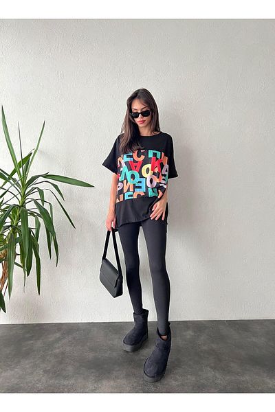 TamSeninTarzin Karen Printed Oversize Tshirt