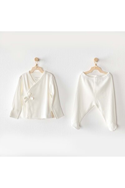 andywawa Baby Bodysuit Set 2 Piece Ecru