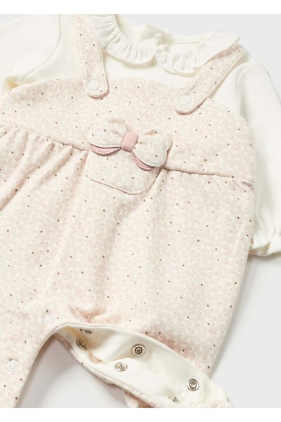 MAYORAL Patterned White Baby Romper White