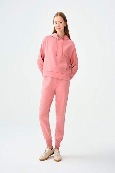 Loft 2038218   Pink Women's Elastic Waist String Detailed Hidden Pocket Sweatpants