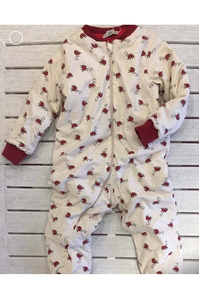 Edelweiss Boy's Sleeping Bag Burgundy White