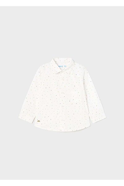 MAYORAL قميص الطفل الأبيض الأبيض